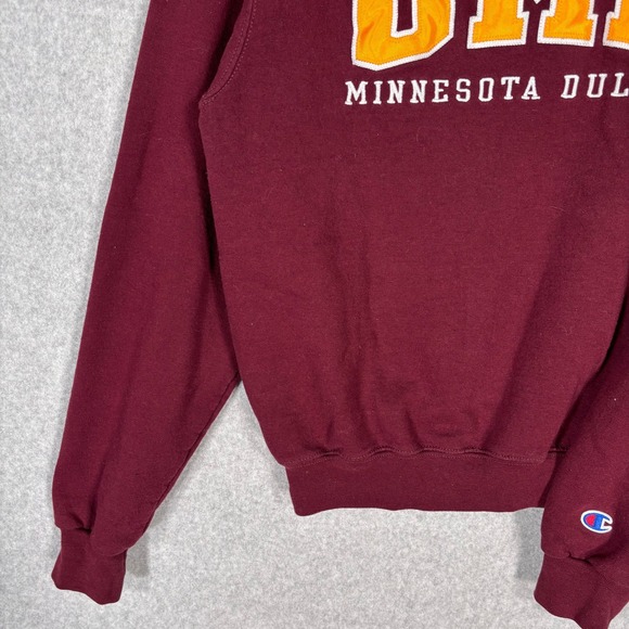 Champion UMD‎ Minnesota Duluth Bulldogs Sweatshirt Small Crewneck College Maroon - Picture 3 of 9